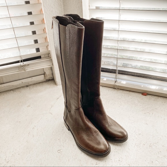 Like new! Tory Burch Brown Leather Knee High Riding Boots Women's Size US 5 - Picture 4 of 9
